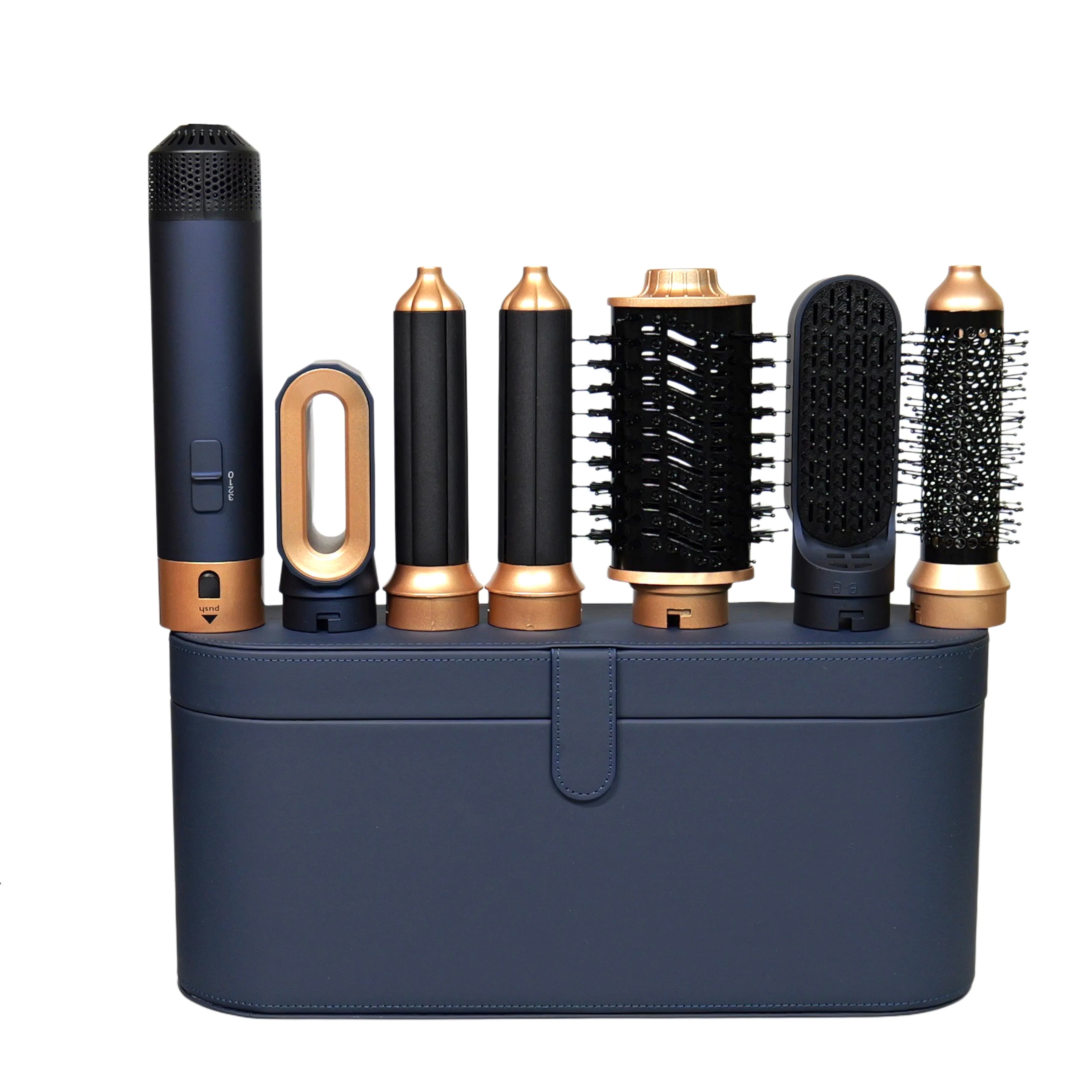 Hair Styling Tool Set (Flat Iron + Curling Wand + 2 Brushes)